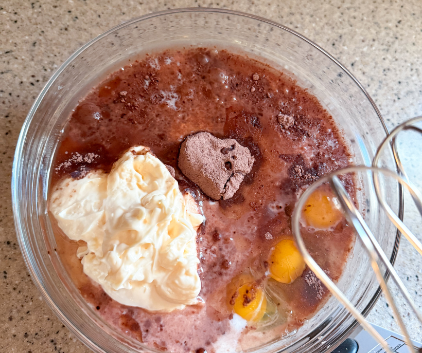 Chocolate Mayonnaise Cake Batter