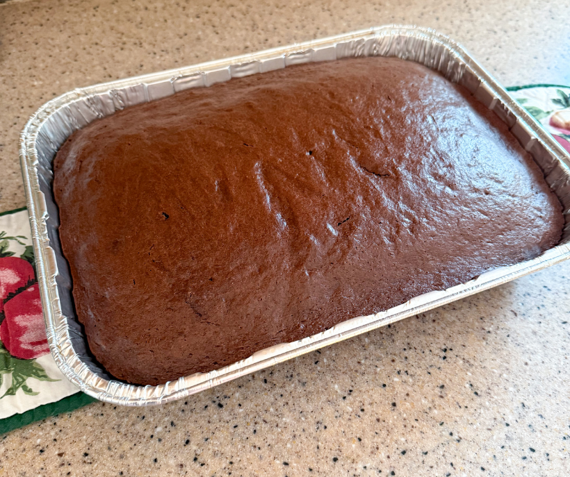 Finished choc mayo cake